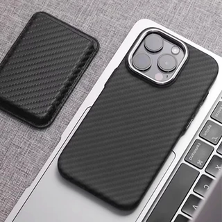 Sanptoch สําหรับแม่เหล็กคาร์บอนไฟเบอร์เคสโทรศัพท์สําหรับ iPhone 17 16 15 14 13 Pro Max Matte คลาสสิกลายกันกระแทกปกแข็งผิว Slim ป้องกันปลอก