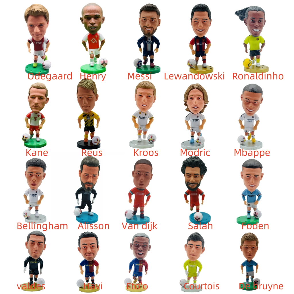 Soccerwe ผู้เล่นฟุตบอล Puyol Mbappe Davis Vinijr Wirtz Yamal McTominay Dolls