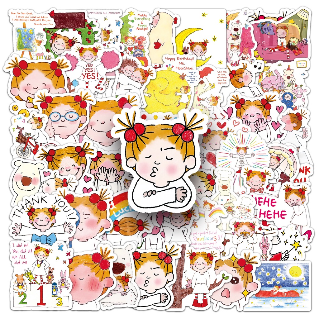 50 ชิ้น Fairycoco Graffiti สติกเกอร์กันน้ํา DIY สําหรับโทรศัพท์แล็ปท็อปหมวกกันน็อครถสติกเกอร์ Creative Home Decal