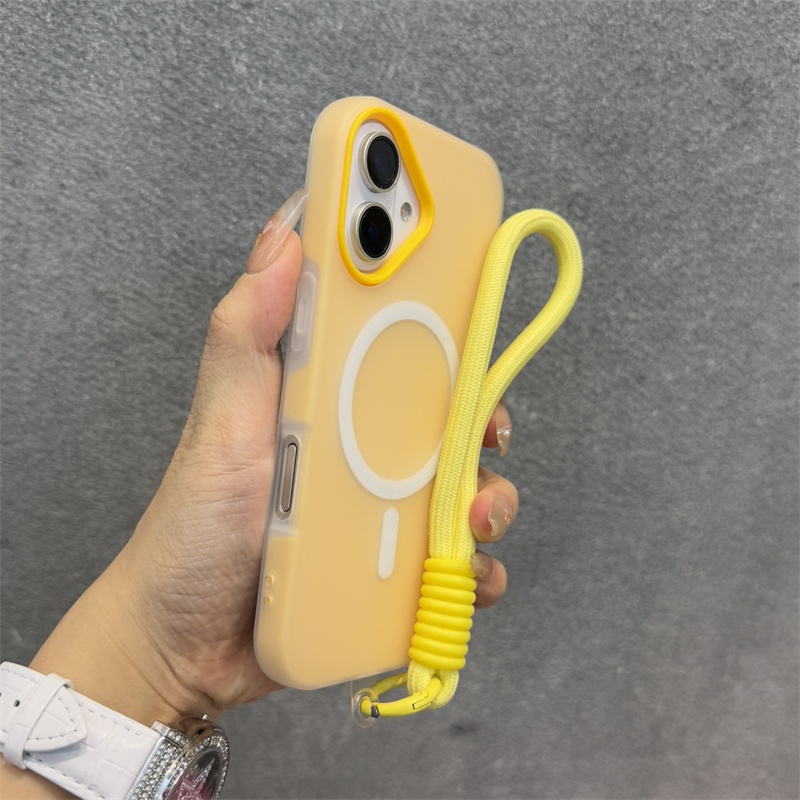 เคสiphone 13 พร้อมสายเชือกเส้นเล็กskin-fell 2 in 1 เคสโทรศัพท์แม่เหล็กสําหรับiPhone 16 E 16 15 14 13