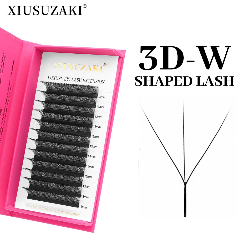 XIUSUZAKI 3D W รูป Lashes Bloom อัตโนมัติดอก Premade แฟนขนตาขนตานุ่มส่วนบุคคล False Lashes Shop