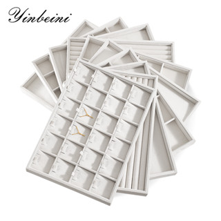 Yinbeini ต่างหูแหวนสร้อยข้อมือแสดงถาดเครื่องประดับกำมะหยี่จั…