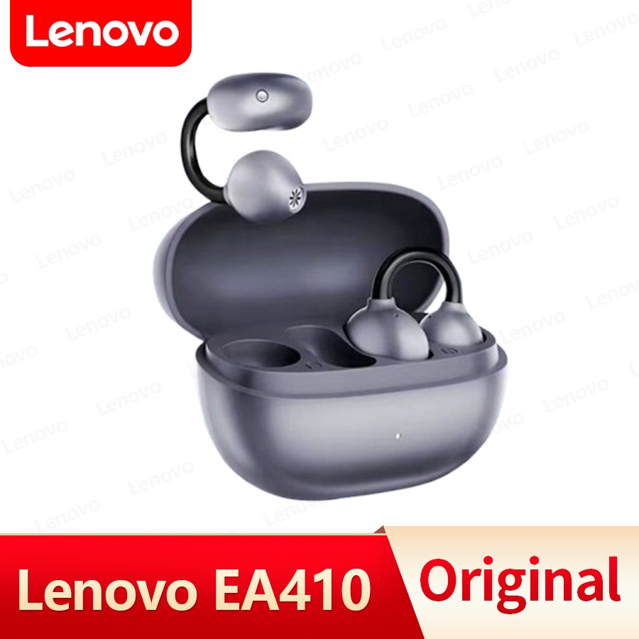 Lenovo EA410 หูฟังแบบหนีบหู บลูทูธ5.3 หูฟัง open ear กันน้ํา HD Calls ตัดเสียงรบกวน แบตอึด สําหรับเล่นกีฬา