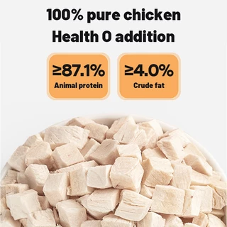 FOLOPETS 50/100g Cat Freeze-Dried Snacks 100% Freeze-Dried Chicken Cat Snacks ไม่มีเกลือขนมแมวบํารุงขนและรสชาติอร่อย