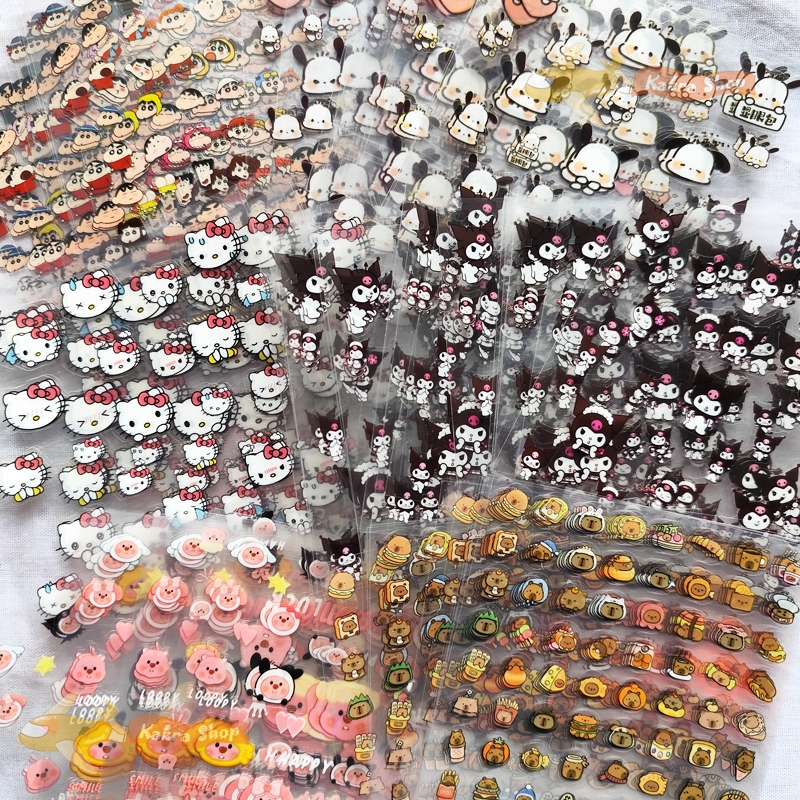 640ชิ้น การ์ตูน มินิ สติ๊กเกอร์ Kuromi Loopy Crayon Shinchan สติ๊กเกอร์ตกแต่ง DIY นักเรียนเล็กของขวัญ Mini Sticker