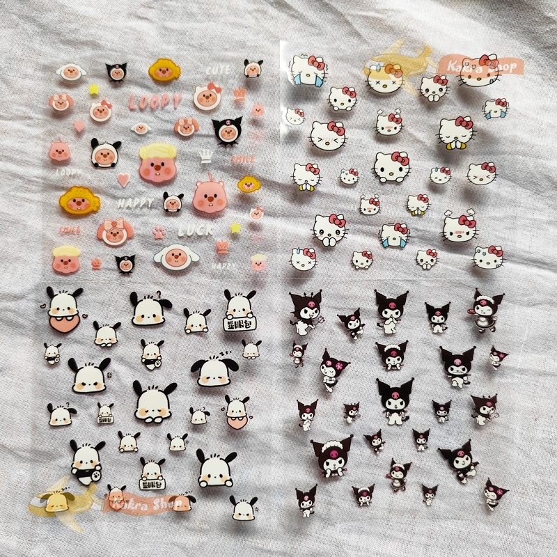 640ชิ้น การ์ตูน มินิ สติ๊กเกอร์ Kuromi Loopy Crayon Shinchan สติ๊กเกอร์ตกแต่ง DIY นักเรียนเล็กของขวัญ Mini Sticker