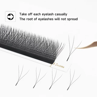 XIUSUZAKI W รูป Lash Extensions Bloom 2D 3D 4D 5D 6D 7D 8D Premade แฟนขนตานุ่ม YY แต่ละขนตาปลอม
