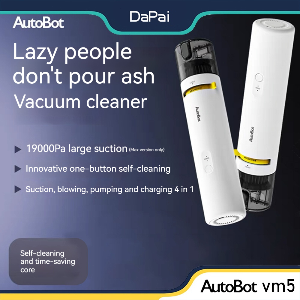 AutoBot vm5 self-cleaning car mounted super strong suction vacuum cleaner, home and outdoor wireless