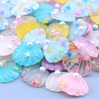 10 ชิ้น / แพ็ค เปลือกเรซินเทียม Diy ต่างหูจี้ อุปกรณ์เสริมกา…