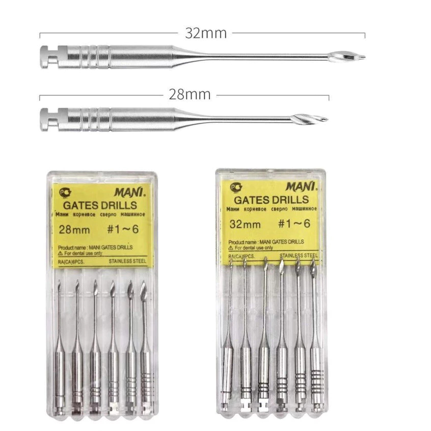 28 มม./32 มม.ทันตกรรม Endodontic Root Canal เจาะประตู Glidden วัสดุสแตนเลส