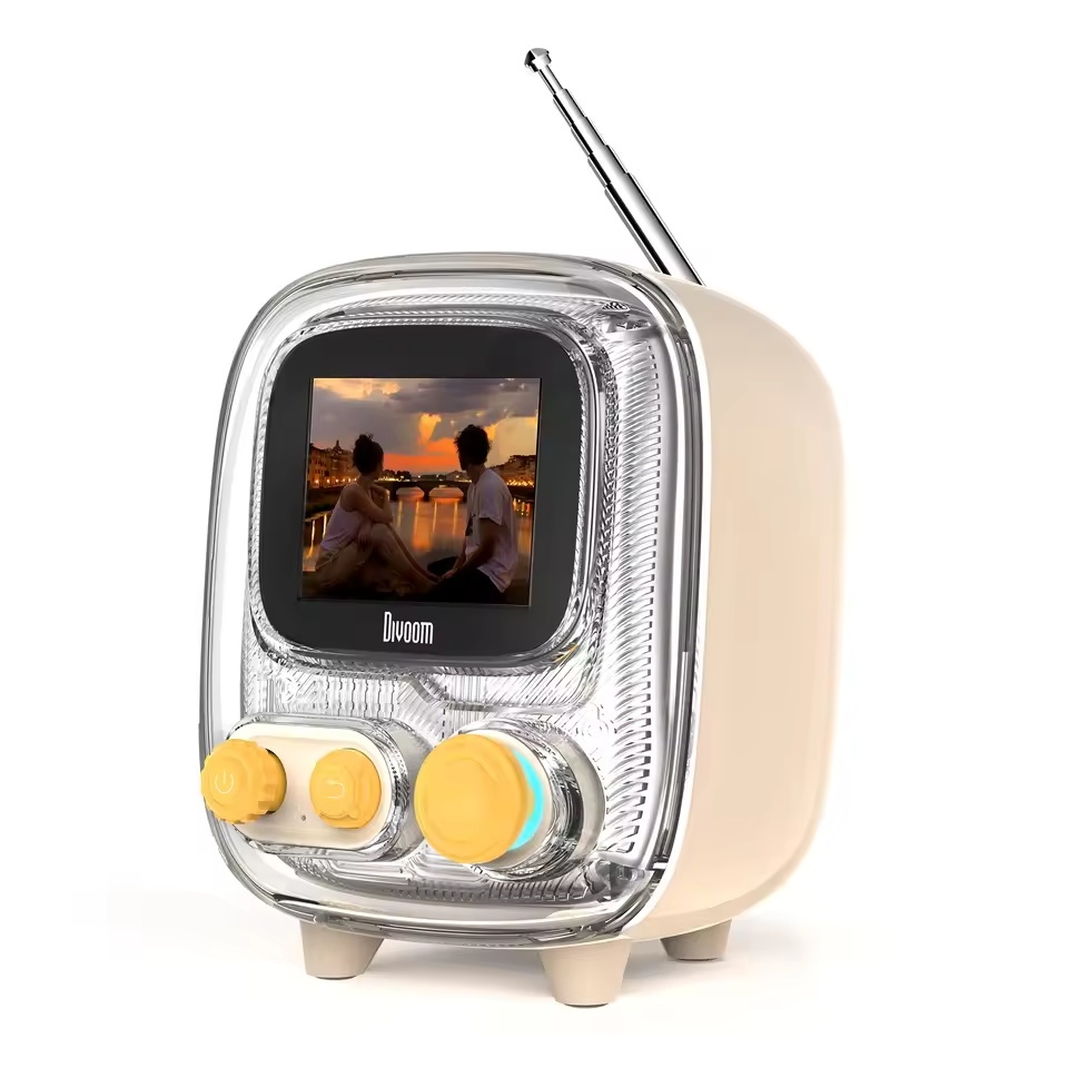 Divoom Tiivoo-2 ลําโพงบลูทูธแบบพกพาพร้อมวิทยุ FM,Pixel Art Retro Mini ลําโพงไร้สายน่ารักขนาดเล็ก,ตกแต่งวินเทจ