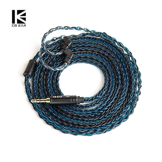 Kbear ST12 Plus 2m 8 Core Silver-Plated อัพเกรดสาย IEM 3.5/4.4 มม.2PIN/QDC/MMCX หูฟังสําหรับ KZ Gaming ชุดหูฟัง