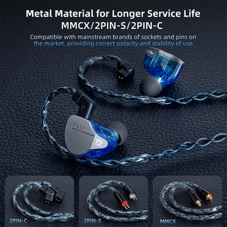 Kbear ST12 Plus 2m 8 Core Silver-Plated อัพเกรดสาย IEM 3.5/4.4 มม.2PIN/QDC/MMCX หูฟังสําหรับ KZ Gaming ชุดหูฟัง