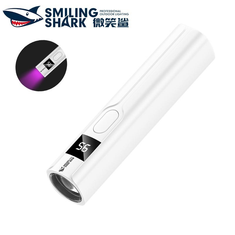 SmilingShark SD5310 ไฟฉาย led แสงสีม่วง ยูวี 365 นาโนเมตร สารเรืองแสง คบเพลิง 3โหมด Type-C ชาร์จใหม่ได้ เหมาะสำหรับการตรวจสอบผัก ธนบัตร การระบุสมบัติ