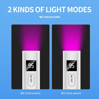 SmilingShark SD5310 ไฟฉาย led แสงสีม่วง ยูวี 365 นาโนเมตร สารเรืองแสง คบเพลิง 3โหมด Type-C ชาร์จใหม่ได้ เหมาะสำหรับการตรวจสอบผัก ธนบัตร การระบุสมบัติ
