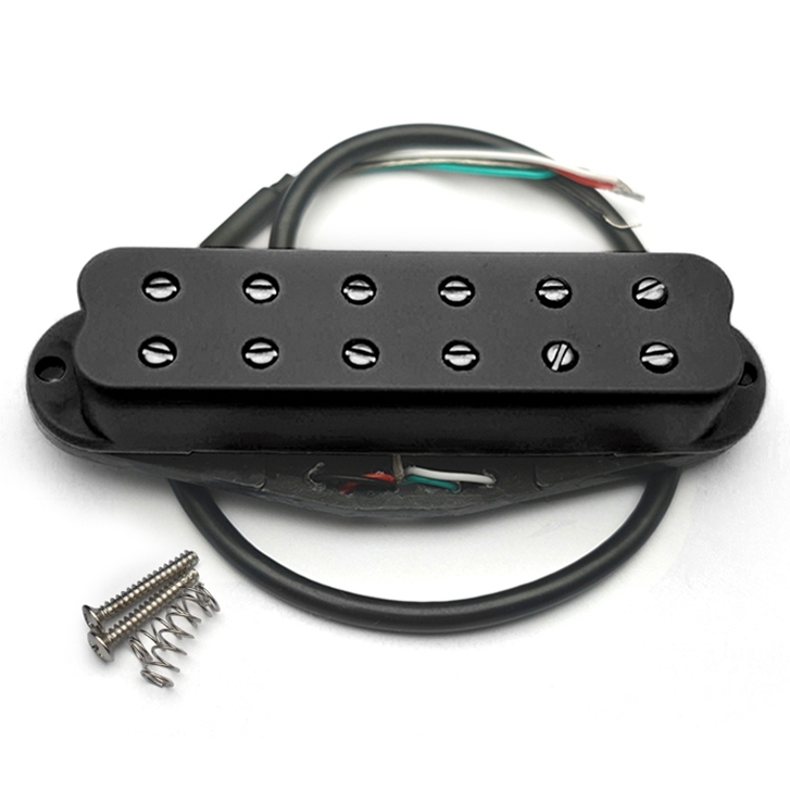 12 เสาปรับชิ้น Mini Humbucker ST ขนาดเดียว Coil Pickup 4 Conducts 9K Output Coil Splitting Pickup