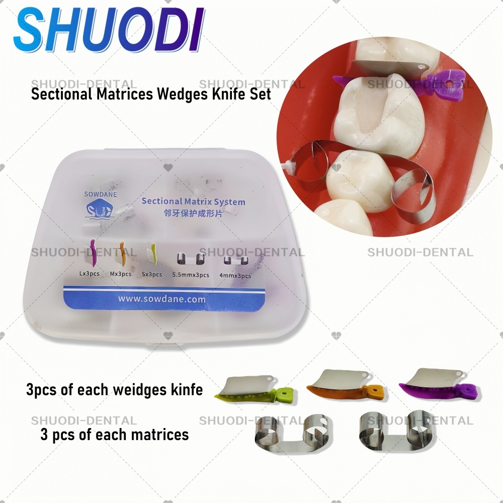 Dental Matrix Wedge Guards มาตรา Baffle ประเภท Matrice ฟัน Interproximal Wedge มีดป้องกันเหล็ก Matri