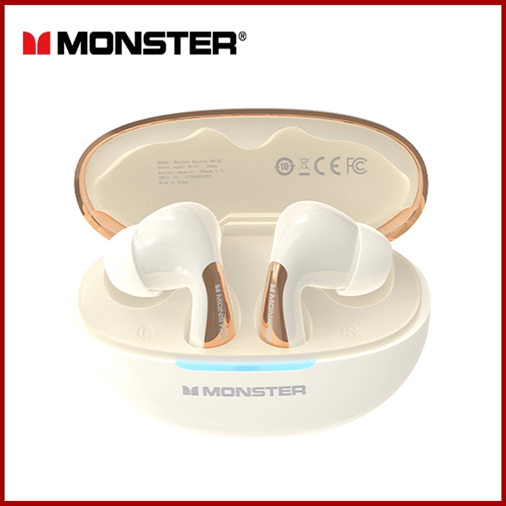 Monster MQT36 หูฟังไร้สาย บลูทูธ 5.4 คุณภาพเสียงไฮไฟการ กันน้ํา ลดเสียงรบกวน หูฟัง กีฬา พร้อมไมโครโฟน