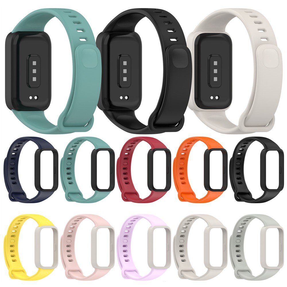 สายรัดสําหรับ Xiaomi band 9 active/Redmi band 3 Watchband One-piece สายรัดข้อมือซิลิโคนหน้าจอสีฟิตเนส Tracker นาฬิกาสร้อยข้อมือ
