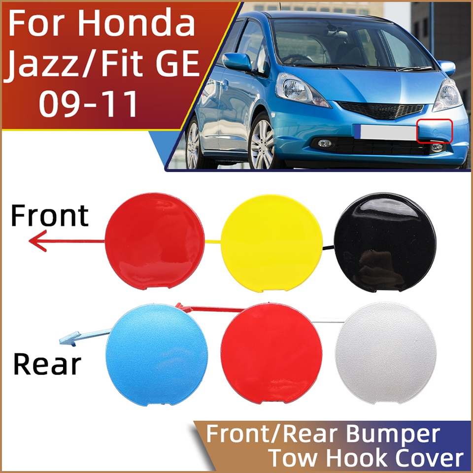 ด้านหน้าด้านหลังกันชน Tow Hook Eye ฝาครอบสําหรับ Honda Fit / Jazz GE 2009 2010 2011 ทาสี Trim Shell