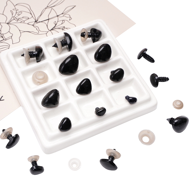 20-50 ชิ้นสีดําอะคริลิคสัตว์สามเหลี่ยมอุปกรณ์เสริมสกรูด้ายสําหรับหมีตุ๊กตาสัตว์ตุ๊กตาสัตว์ตุ๊กตาสัตว์ DIY หัตถกรรมเด็กของเล่นเด็กอุปกรณ์เสริม - รูปที่ 3