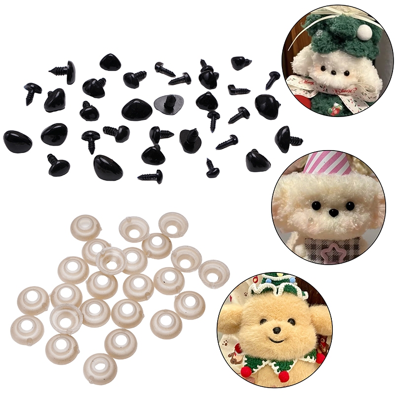 20-50 ชิ้นสีดําอะคริลิคสัตว์สามเหลี่ยมอุปกรณ์เสริมสกรูด้ายสําหรับหมีตุ๊กตาสัตว์ตุ๊กตาสัตว์ตุ๊กตาสัตว์ DIY หัตถกรรมเด็กของเล่นเด็กอุปกรณ์เสริม - รูปที่ 5