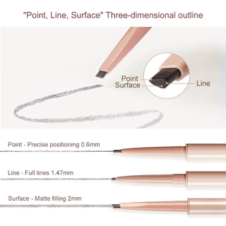 ยอดนิยม Judydoll ดินสอเขียนคิ้ว หัวเหลี่ยม กันน้ํา Skinny Eyebrow Pencil เครื่องสำอางดอลลี่