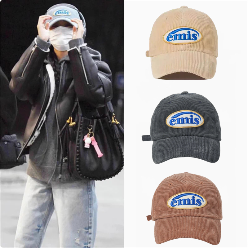 หมวก Emis หมวกเบสบอลหญิง,หมวกเบสบอลใหม่,หมวกปีกเป็ดสไตล์เกาหลีอ่อน