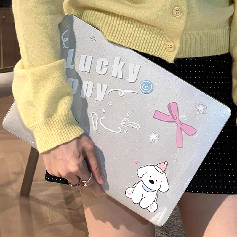 Lucky Puppy พิมพ์ประกายกรณีแป้นพิมพ์สําหรับ 2024 Pro14 M4 A3112 A3401 A3185 Pro16 M4 A3186 A3403 Air