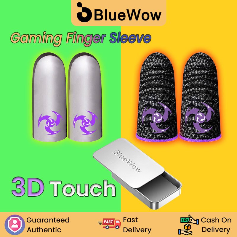 COD Bluewow Gaming Finger Sleeve Breathable ปลายนิ้วสําหรับ PUBG เกมมือถือหน้าจอสัมผัส Finger Cots Cover Sensitive Mobile Touch