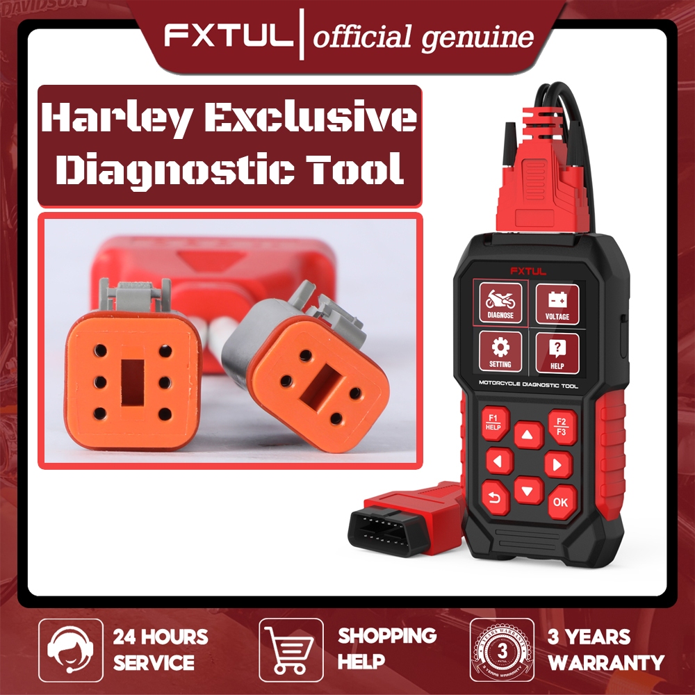 【ฮาร์ลีย์สุดพิเศษ】Fxtul M4 เครื่องมือวินิจฉัย Harley สำหรับรถมอเตอร์ไซค์ FI OBD2 เครื่องสแกนรถมอเตอร