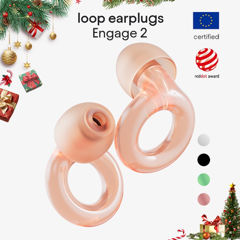 Loop Engage 2 - ที่อุดหูลดเสียงรบกวน ความเที่ยงตรงสูง (16 dB) สําหรับงานสนทนา การสนทนา การปกครอง และการรบกวนทางสังคม - การออกแบบที่มีสไตล์ - 4 ขนาด (XS / S / M / L)