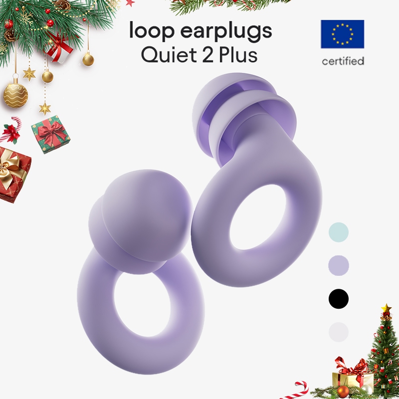 Loop Quiet 2 Plus - ที่อุดหูลดเสียงรบกวน (-27dB) สําหรับการนอนหลับ โฟกัส การศึกษา ความไวของเสียงรบกวน & Travel - ป้องกันการได้ยินแบบใช้ซ้ําได้ - 4 ขนาด (XS-L)