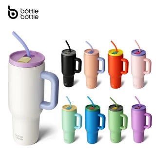 BOTTLE BOTTLE ขวดน้ำ 40oz 1180 มล Tumbler สแตนเลสผู้ถือถ้วยรถที่มีฝาปิดคู่และที่จับขวดน้ำความจุสูง