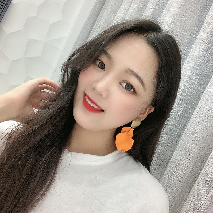 [จูวบิวตี้]เข็มเงินเกาหลีบุคลิกภาพสุทธิต่างหูสีแดงอารมณ์กุหลาบดอกไม้ต่างหูยุโรปและสหรัฐอเมริกาโอ้อวดต่างหูสตั๊ดขายส่ง