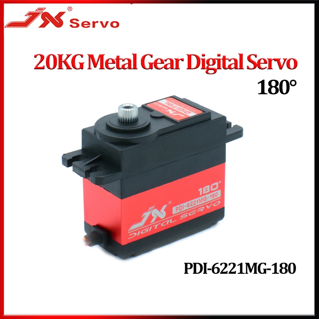 Jx PDI-6221MG-180 20KG 180° เกียร์โลหะดิจิตอลเซอร์โวมาตรฐานสําหรับรุ่น อาร์ซี เฮลิคอปเตอร์อะไหล่1/10