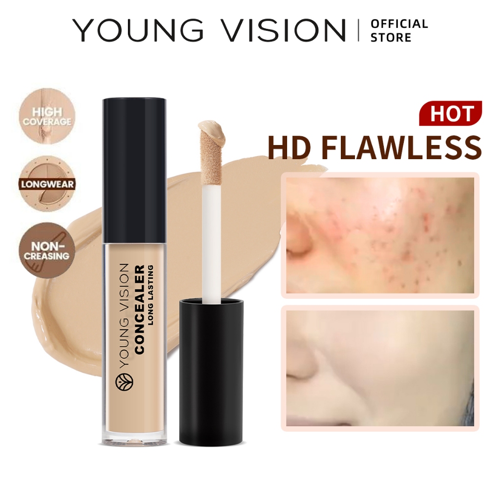 YOUNG VISION หนุ่ม วิสัยทัศน์ คอนซีลเลอร์ ลิควิด คอนทัวริ่ง ลิควิด - สําหรับปกปิดจุดและคอนทัวร์หน้า