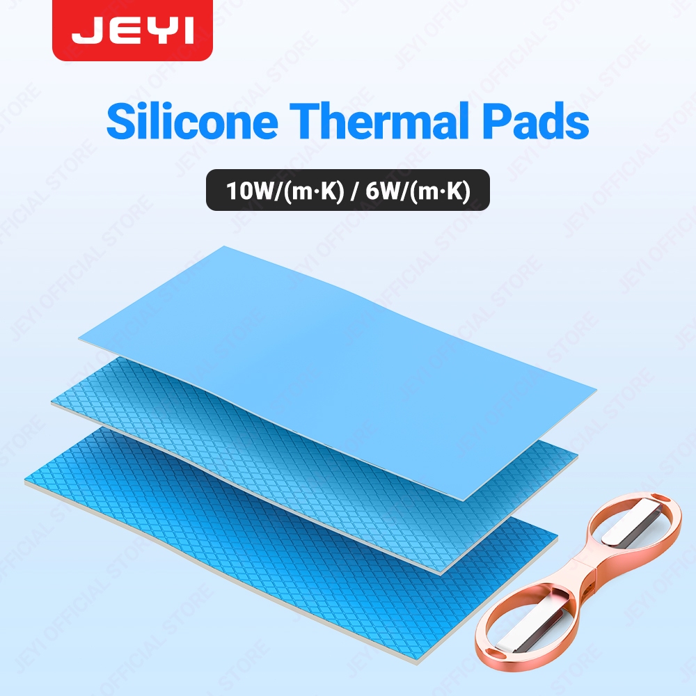 Jeyi แผ่นซิลิโคน ทนความร้อนต่ํา สําหรับการ์ดจอ Ssd และ CPU 3 ชิ้น