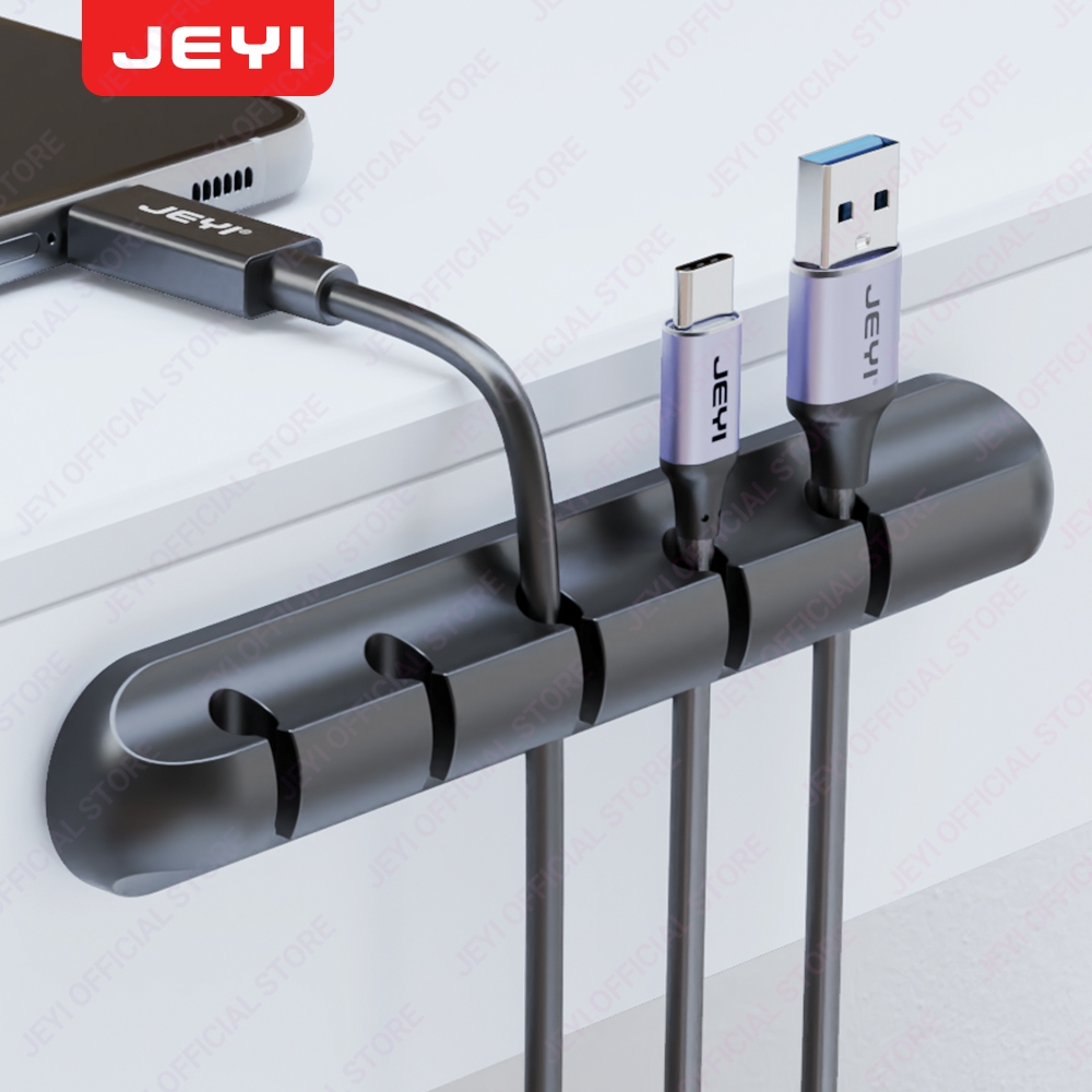 Jeyi คลิปหนีบจัดเก็บสายเคเบิ้ล สายชาร์จ USB สําหรับเดสก์ท็อป