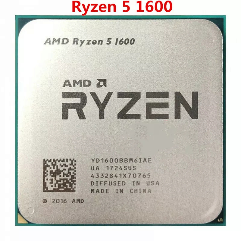 Ryzen 5 1600 R5 1600 6-Core 3.2-3.6 GHz ซ็อกเก็ต AM4 65W โปรเซสเซอร์ CPU เดสก์ท็อป