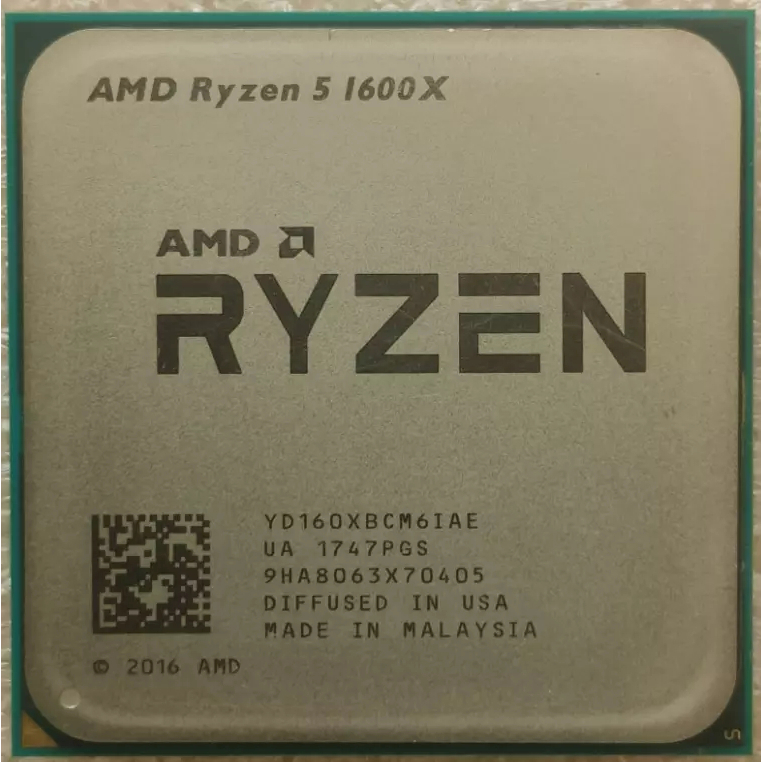 Ryzen 5 1600X R5-1600X 3.6GHz 6Core 12Threads 95W ซ็อกเก็ต AM4 CPU TDP 95W ใช้