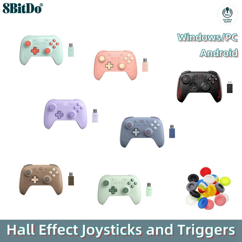 8bitdo Ultimate 2C Wireless Controller ใช้งานร่วมกับ Windows 10 11 Android Hall Effect จอยสติ๊ก Hall
