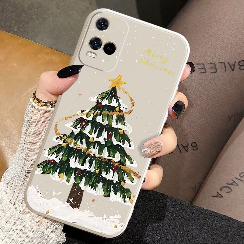 สําหรับvivo Y21 2021 Y33S-4G Y21S-4G Y32 Y21T Y33T VIVO Y76S-5G Y76-5G VIVO Y35 เคสโทรศัพท์คริสต์มาส