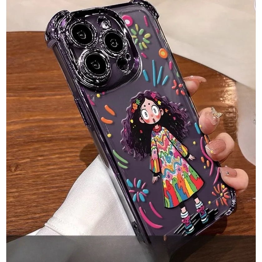 เคส Oppo FIND X7 FIND X7 Ultra Find X8 Find X8 Pro สี่มุมซิลิโคนสีเสื้อผ้ากรณีโทรศัพท์สาว