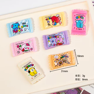 1 ชุด การ์ตูนกระต่ายน่ารัก DIY ครีม เคสโทรศัพท์ เรซิน อุปกรณ์เครื่องเขียน แฮนด์เมด