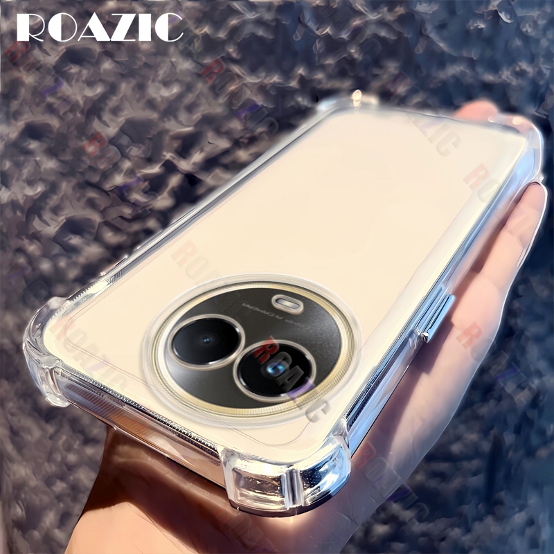 ถุงลมนิรภัยใสกันกระแทกปลอกใส่โทรศัพท์สําหรับrealme 11 5G/Realme 11X 5Gง่ายสี่มุมสวมทนซิลิโคนอ่อนนุ่มTPUอุปกรณ์เสริมกันฝุ่นปกZS01