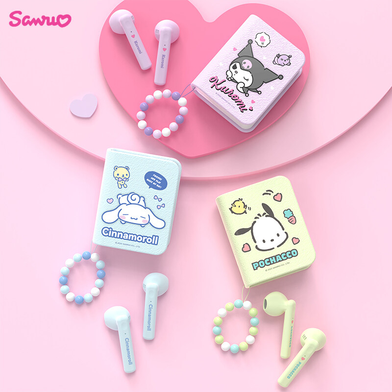 SANRIO ซานริโอ หูฟังบลูทูธ เจส-0106 รุ่นหนังสือ ดีไซน์เฉพาะ ลดสีรบกวน