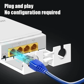 🚀ส่งจากไทย🚀 4 พอร์ต 1000Mbps PoE Repeater 1 ถึง 3 สวิตช์เครือข่าย PoE Extender สําหรับการส่งเครือข่ายกลางแจ้ง IPC/NVR
