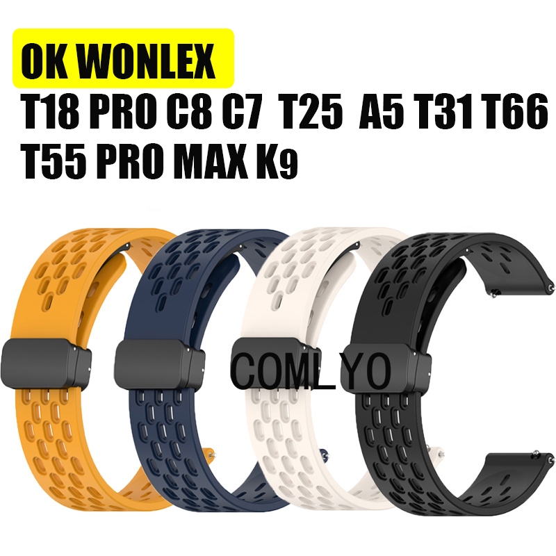 สําหรับ OK นาฬิกา WONLEX T18 PRO C7 C8 LAGENIO K3 A5 T25 T66 T31 T55 PRO MAX K9 สมาร์ทนาฬิกาเด็กเด็กกีฬาพับปุ่มแม่เหล็ก Band