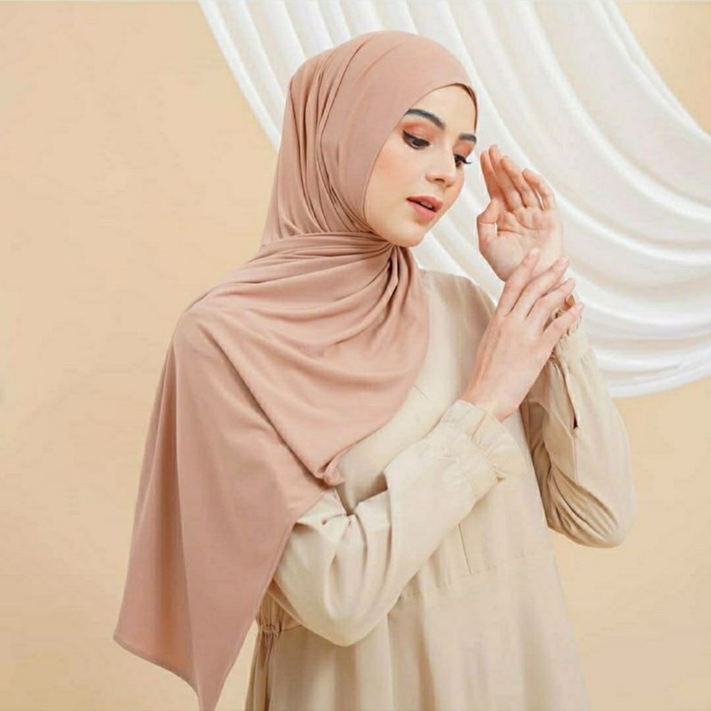 Laven ใหม่ธรรมดายืดหยุ่น jersey ผ้าพันคอนุ่มทันที hijab ผ้าคลุมไหล่ผู้หญิงผ้าฝ้าย jersey ผ้าคลุมไหล่มุสลิม Tudung - รูปที่ 2